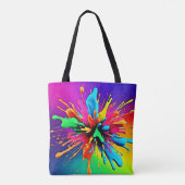 Tote Bag Conception d'explosion de peinture vibrante (Dos)