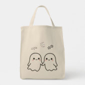 Tote Bag Conception d'Halloween Couple Ghost Cute (Dos)