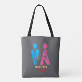Tote Bag Conception d'icône de typographie pour hommes et f (Dos)