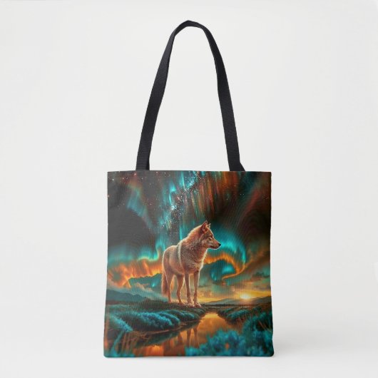 Tote Bag Conception différente de loup de chaque côté (Devant)