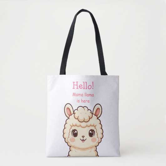 Tote Bag Conception d'illustration de lama mignon (Devant)