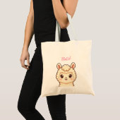 Tote Bag Conception d'illustration de lama mignon (Devant (produit))