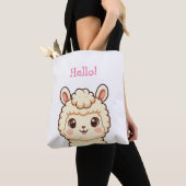 Tote Bag Conception d'illustration de lama mignon (De près)