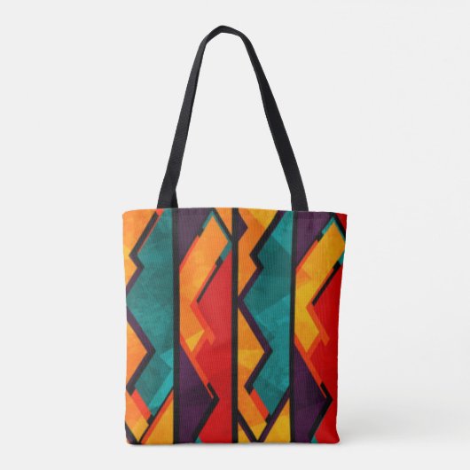 Tote Bag Conception d'impression Motif africaine multicolor (Dos)