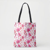Tote Bag Conception d'orchidées à l'aquarelle 2 (Devant)