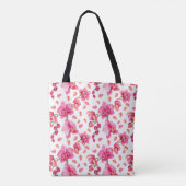 Tote Bag Conception d'orchidées à l'aquarelle 2 (Dos)