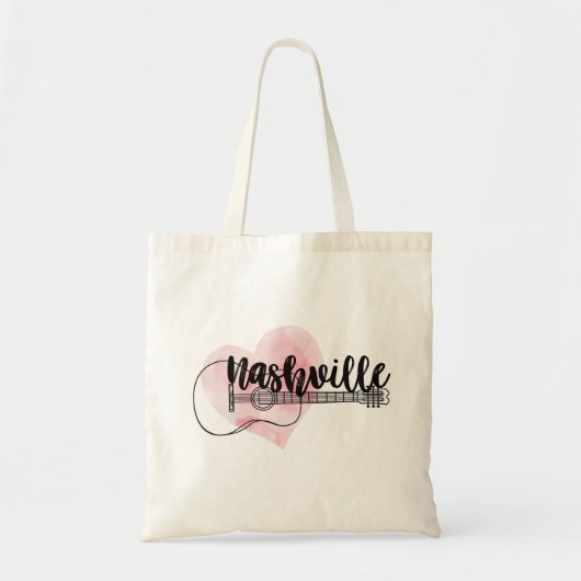 Tote Bag Conception du coeur de l'aquarelle de Nashville Gu (Devant)