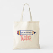 Tote Bag Conception du crayon enseignant de l'éducation spé (Dos)