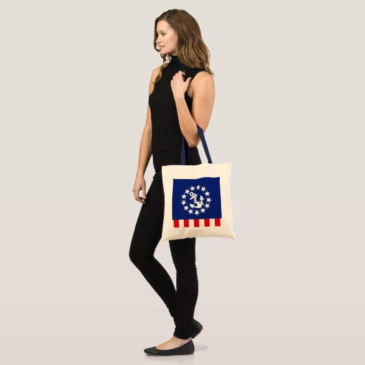 Tote Bag Conception du drapeau nautique américain (Devant (modèle))