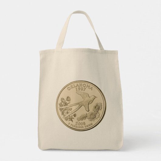 Tote Bag Conception du quartier public de l'Oklahoma teinté (Dos)