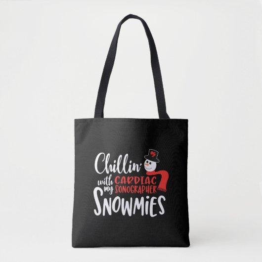 Tote Bag Conception d'un sonographe cardiaque de Noël (Devant)