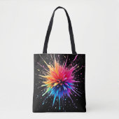 Tote Bag Conception dynamique des explosions de couleurs (Devant)