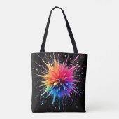 Tote Bag Conception dynamique des explosions de couleurs (Dos)