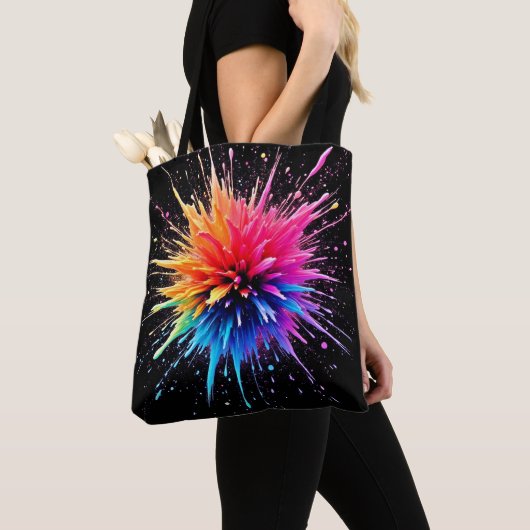 Tote Bag Conception dynamique des explosions de couleurs (De près)