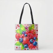 Tote Bag Conception Éclaboussure de Baies d'Été (Devant)