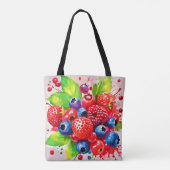Tote Bag Conception Éclaboussure de Baies d'Été (Dos)