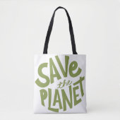 Tote Bag Conception Éco Sauvegarde de la Planète (Devant)