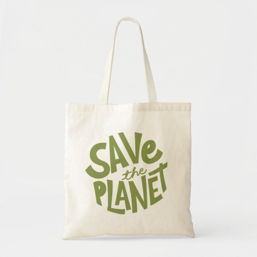 Tote Bag Conception Éco Sauver la Planète (Devant)