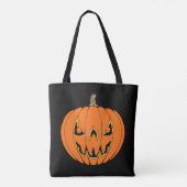 Tote Bag Conception effrayante de citrouille d'Halloween (Dos)