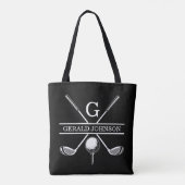 Tote Bag Conception élégante de monogramme de golf personna (Dos)