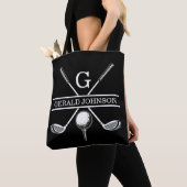Tote Bag Conception élégante de monogramme de golf personna (De près)