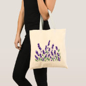 Tote Bag Conception Florale Botanique Violette (Devant (produit))