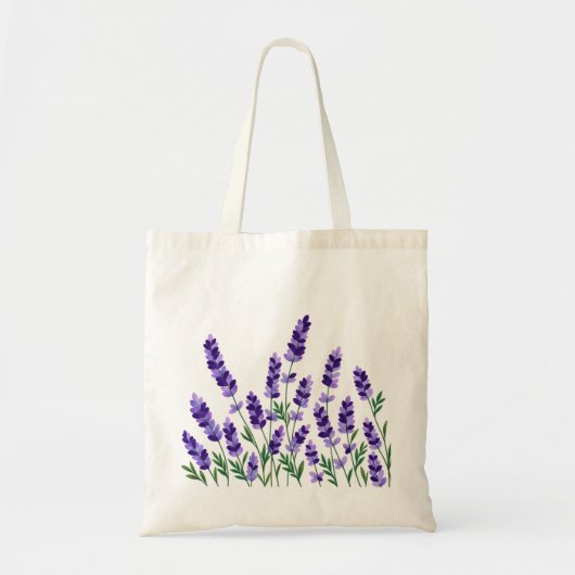 Tote Bag Conception Florale Botanique Violette (Devant)