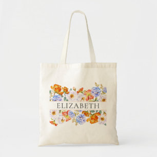 Tote Bag Conception Florale Colorée Demoiselle d'Honneur No