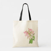 Tote Bag Conception florale d'orchidée rose – Art botanique (Dos)