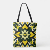 Tote Bag Conception florale géométrique vibrante (Dos)