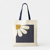 Tote Bag Conception florale personnalisée de marguerite bla (Dos)