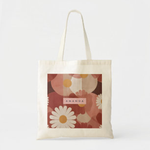 Tote Bag Conception florale personnalisée de marguerite en