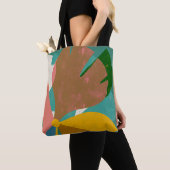 Tote Bag Conception florale rétro chaleureuse (De près)