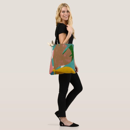 Tote Bag Conception florale rétro chaleureuse (Sur le modèle)