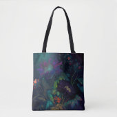 Tote Bag Conception Florale Sombre (Devant)