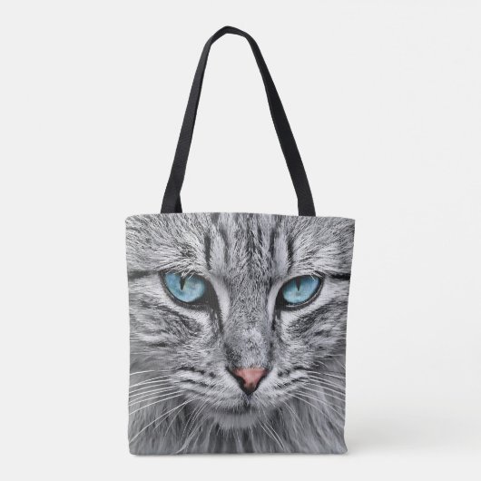 Tote Bag Conception fractale face chat-10682 (Dos)