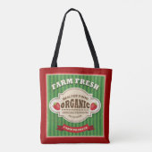 Tote Bag Conception fraîche d'affiche de rétro ferme (Dos)