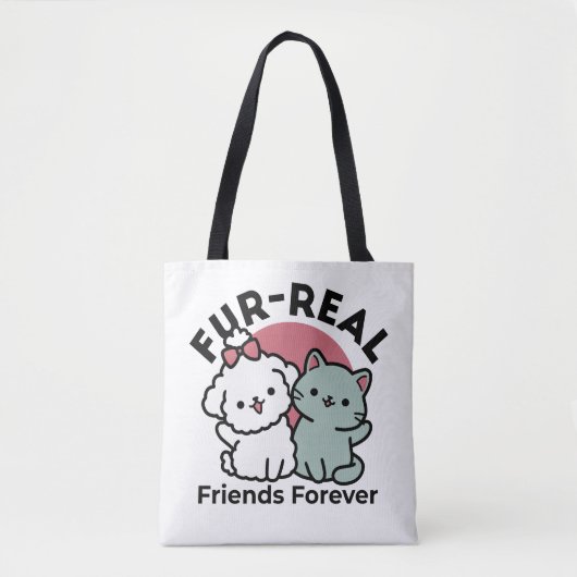 Tote Bag Conception "Fur-Real Friends Forever" (Devant)
