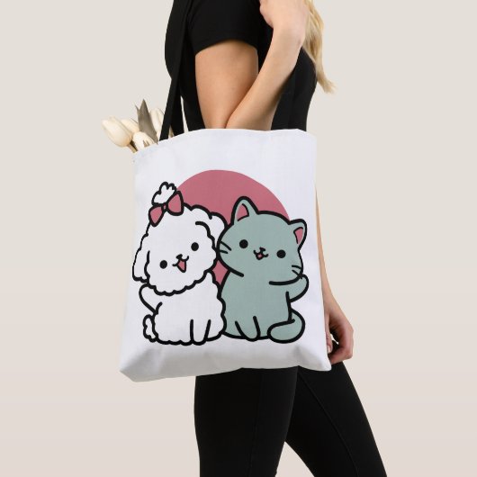 Tote Bag Conception "Fur-Real Friends Forever" (De près)