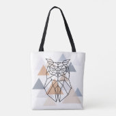 Tote Bag Conception géométrique de hibou (Dos)