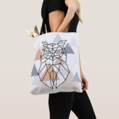 Tote Bag Conception géométrique de hibou (De près)