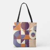 Tote Bag Conception géométrique de style rétro (Dos)