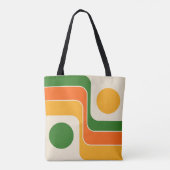 Tote Bag Conception géométrique de style rétro des années 1 (Dos)