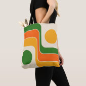 Tote Bag Conception géométrique de style rétro des années 1 (De près)