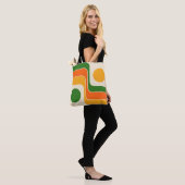 Tote Bag Conception géométrique de style rétro des années 1 (Sur le modèle)