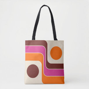 Tote Bag Conception géométrique de style rétro des années 1