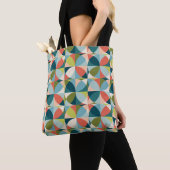 Tote Bag Conception géométrique du milieu du siècle, Abstra (De près)