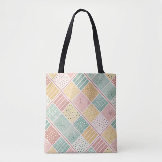 Tote Bag Conception géométrique du milieu du siècle avec de (Devant)