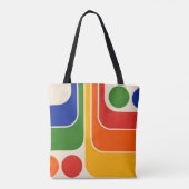 Tote Bag Conception géométrique du style rétro de la mi-ann (Dos)