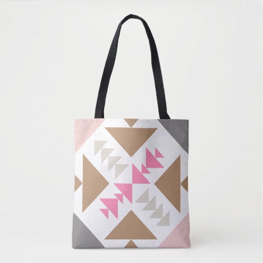 Tote Bag Conception géométrique moderne de courtepointe en (Devant)